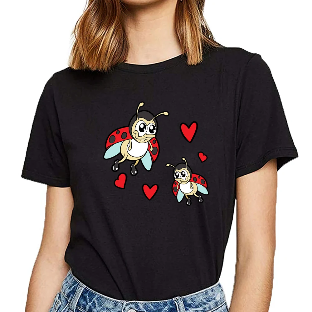 

Tops T Shirt Women valentines day O-Neck Vintage Custom Female Tshirt