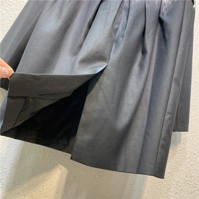 

SeeBeautiful Hit Color Loose Blazer Coat Notched Long Sleeve Double Breasted Back Hollow Out New Spring 2021 Women M283