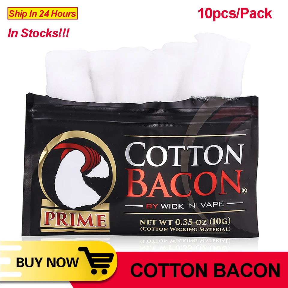 Оригинальный хлопок бекон Vape Золотая версия для RDA RTA RBA распылитель аксессуары