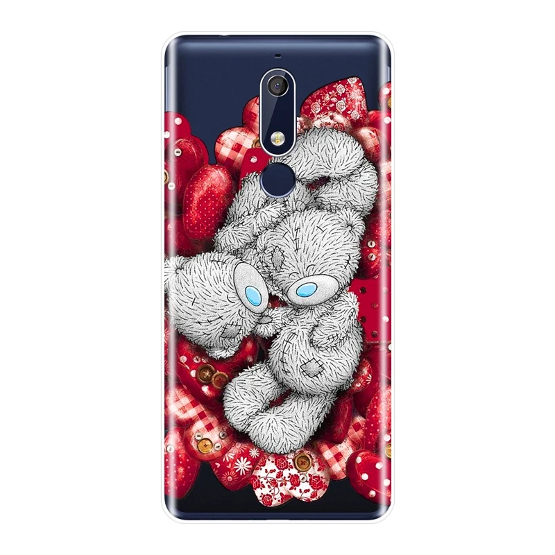 ТПУ Татти Тедди Kawaii Медведь телефонный чехол силиконовый для Nokia 7 1 6 5 3 2 Plus мягкая