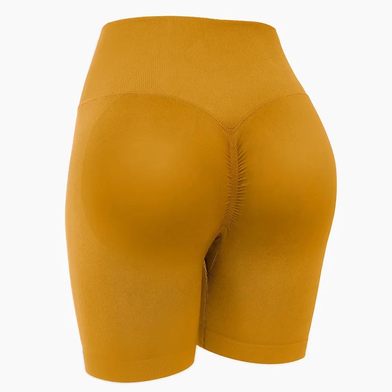 

ASHEYWR Women Seamless Shorts High Waist Slim Elastic Fitness Shorts Push Up Buttock Workout Short Female Sexy Solid Short Pants
