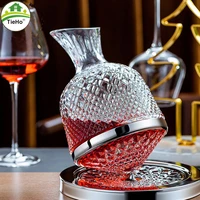 luxury crystal glass rotating decanter wine dispenser whiskey beer wine pourers romantic birthday gifts 1500ml bottle bar tools