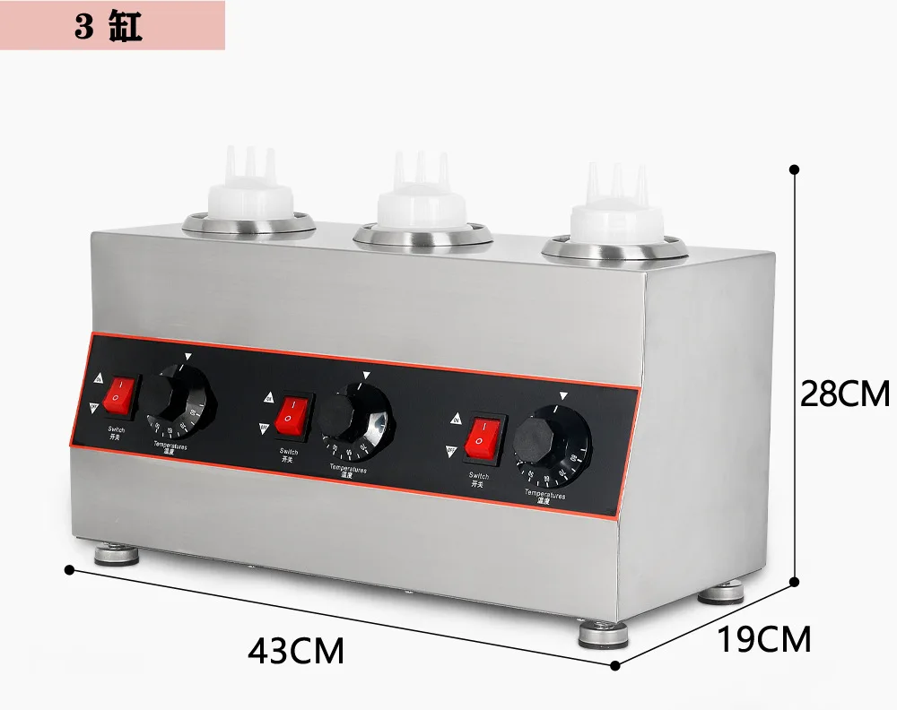 220 В коммерческий подогреватель шоколада соуса Электрический из нержавеющей