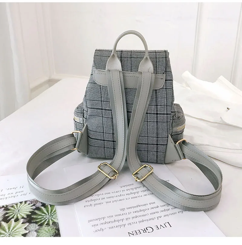 

Canvas Backpack Bags For Women New Designed Striped Female Travel Bagpack Designers School Backpack For Teen Age Girls