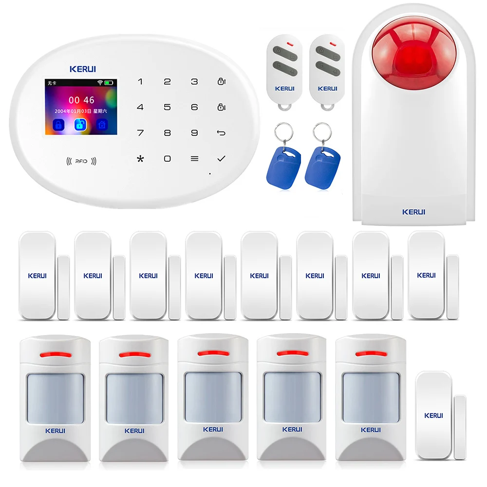 KERUI WIFI GSM W20 rfid карта умная домашняя система охранной сигнализации сенсорная