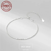 real 925 sterling silver bracelet for women string beads block women bracelet exquisite resizable silver jewelry high quality