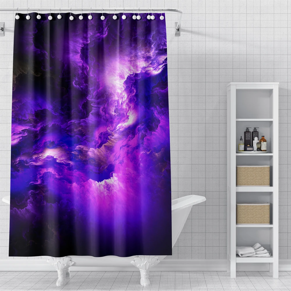 psychedelic shower curtain landscape bathroom curtain 3d printed trippy polyester fabric waterproof bath curtain in the bathroom free global shipping