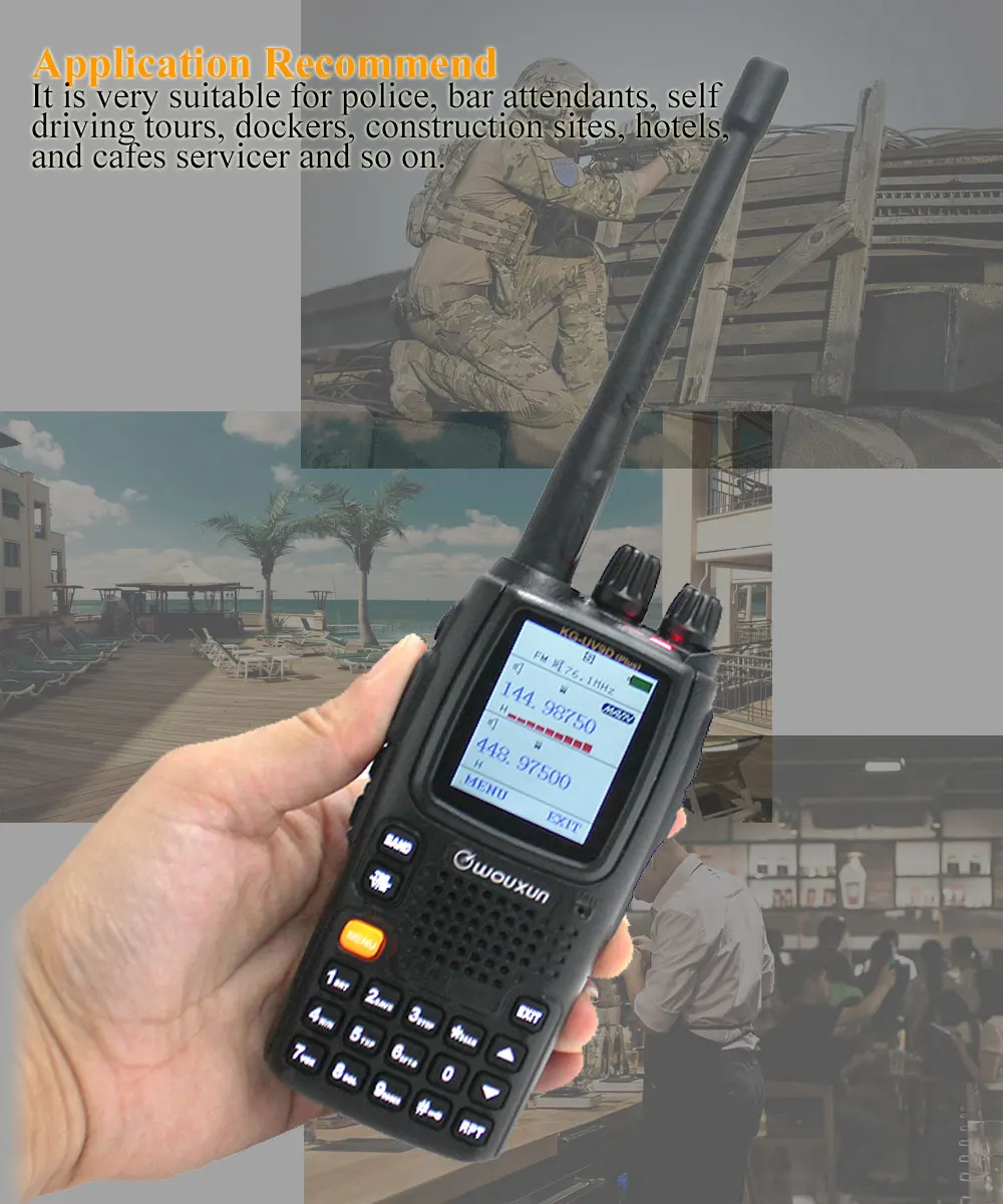 Компактная рация wouplus Walkie Talkie UHF/VHF многочастотный приемник 76 180/230 250/350 512/700 985 МГц