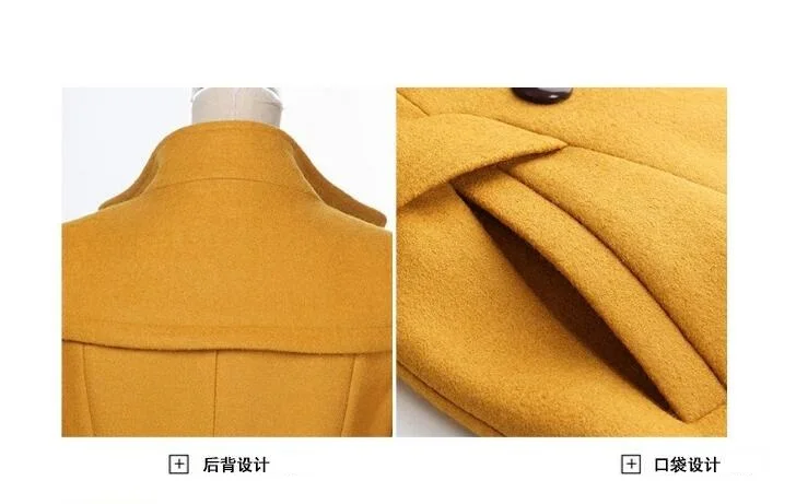Сезон весна-осень Тонкие женские шерстяные пальто 2020 новый двубортный шерстяной