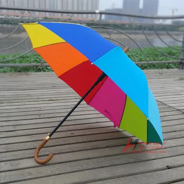 Индивидуальные подарочные длинные прямые ручки автоматический бизнес зонтик