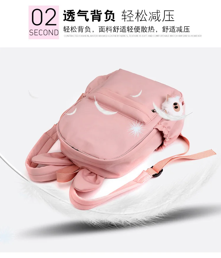 Kpop Group TXT Tomorrow X Together Women Cute Backpack Nylon School Bags for Teenage Girls Pink Bookbag Kawaii Small Bagpack