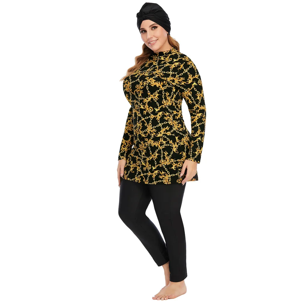 

Muslim Swimwear Print Women's Conservative Swimsuit Women's Beach Swimsuit Muslim Swimsuit Full Cover Islamic Swimsuite