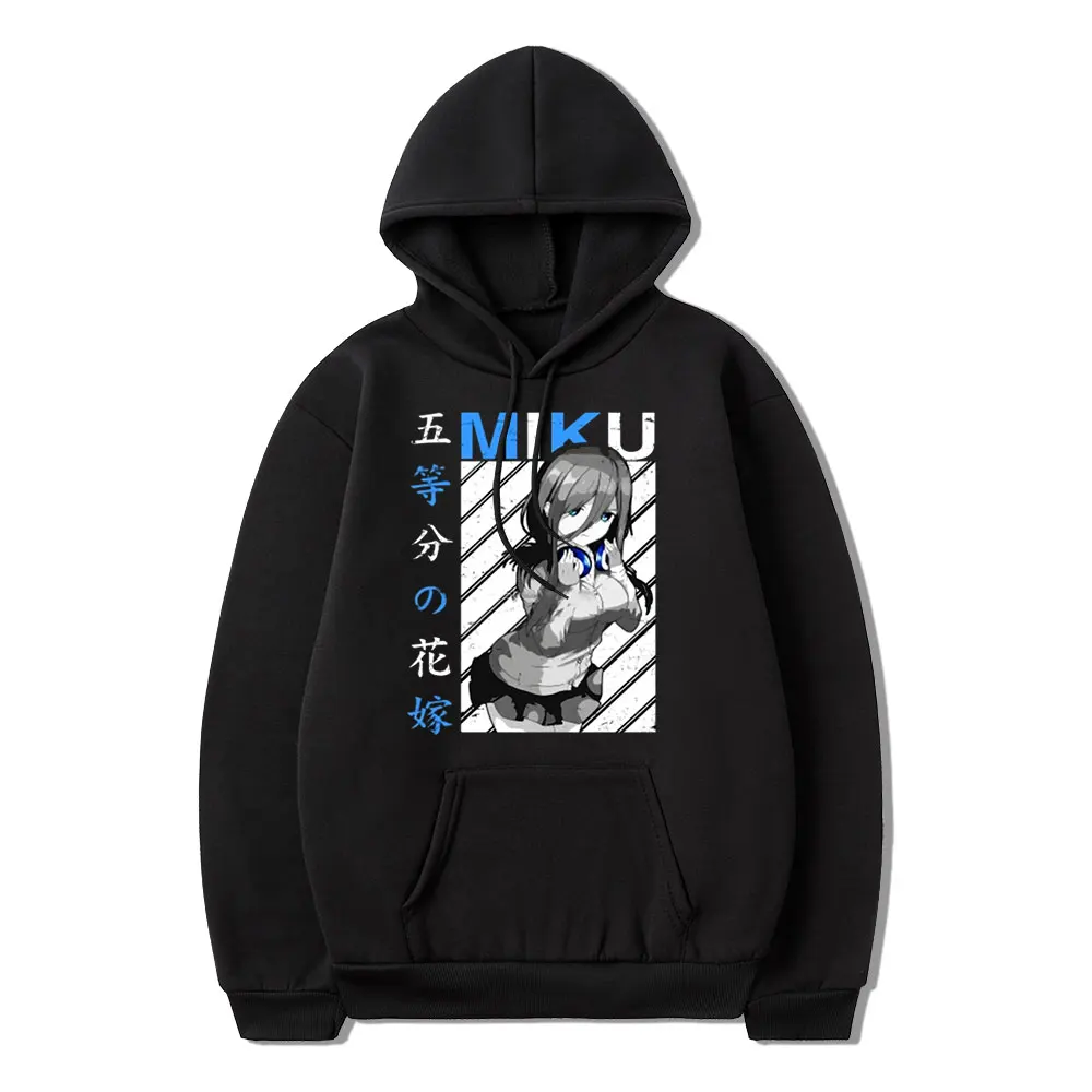

100%COTTON The Quintessential Quintuplets Miku Print Harajuku Hoodies Men/Women Sweatshirts Mens Womens Clothing Unisex