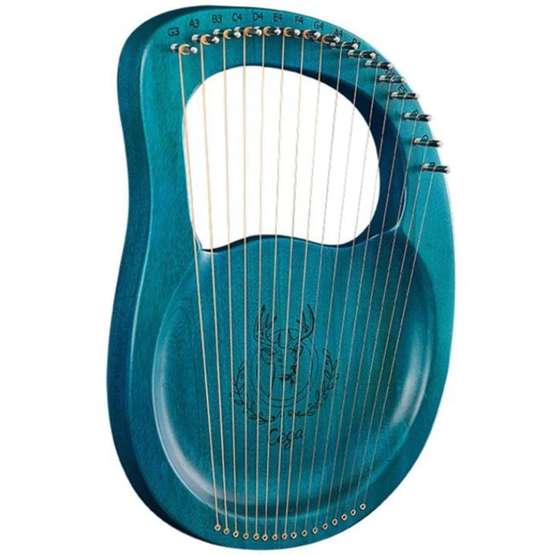 

Cega Lyre Harp,16 Strings Harp Mahogany Lyre Harp,Portable Stable Sound Quality Harp For Instrument Lovers Beginners