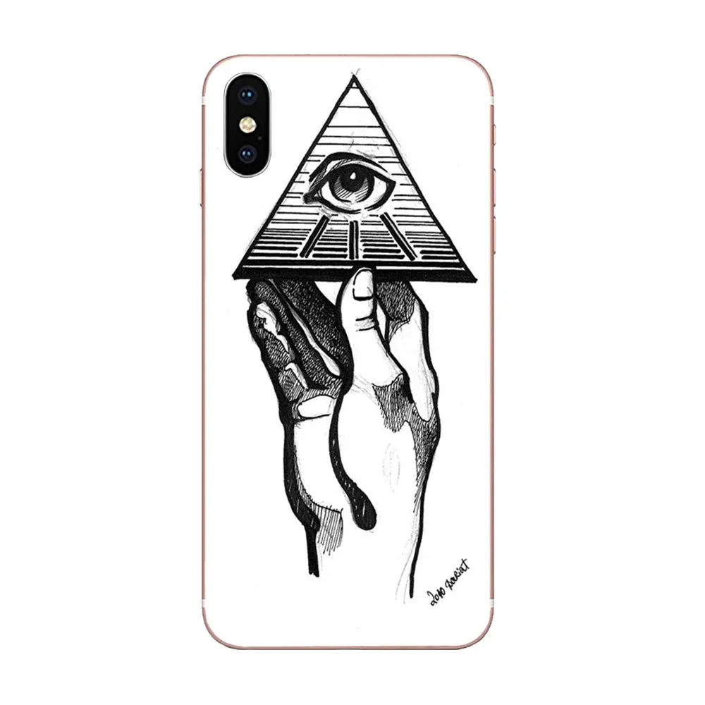 Иллюминаты символ глаз Пирамида Мода для Huawei Honor Nova Примечание 5 5I 8A 8X10 Pro 9X Moto G G2 G3