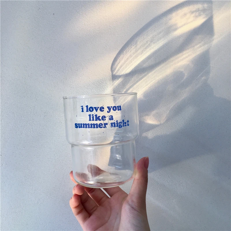 Термостойкая кофейная кружка в Корейском стиле i love you like a summer бытовая для