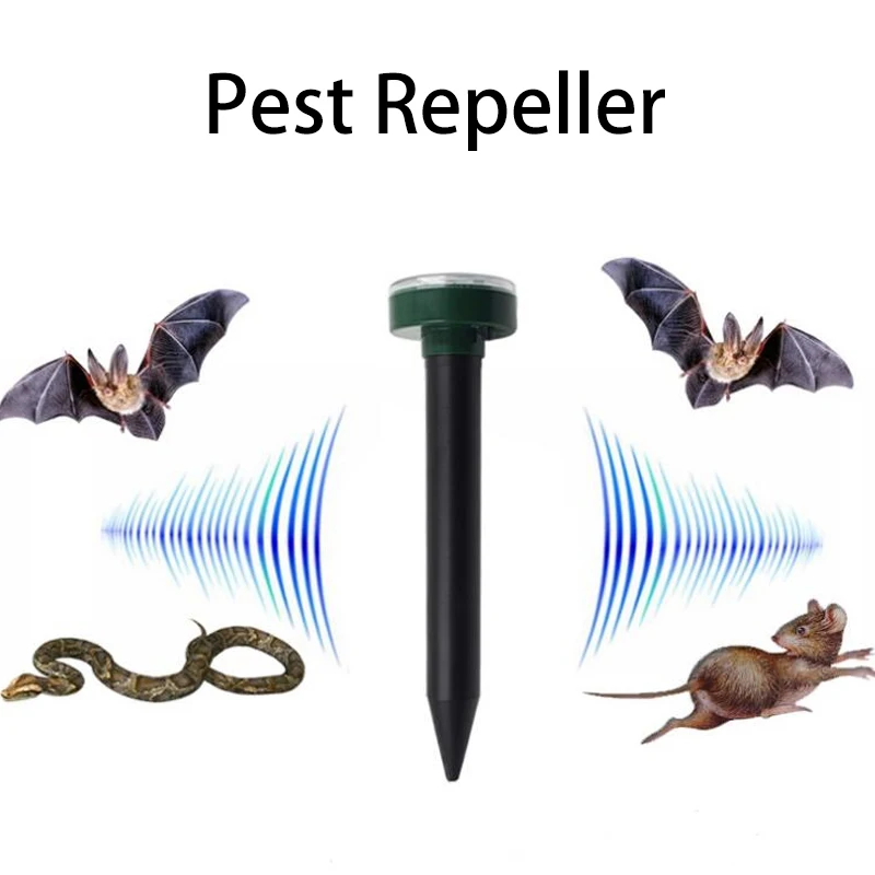 

Pest Repeller Garden Yard Solar Power Ultrasonic Trap Mouse Mole Pest Rodent Repellent Snake Mosquito Bird Ants Trap Device