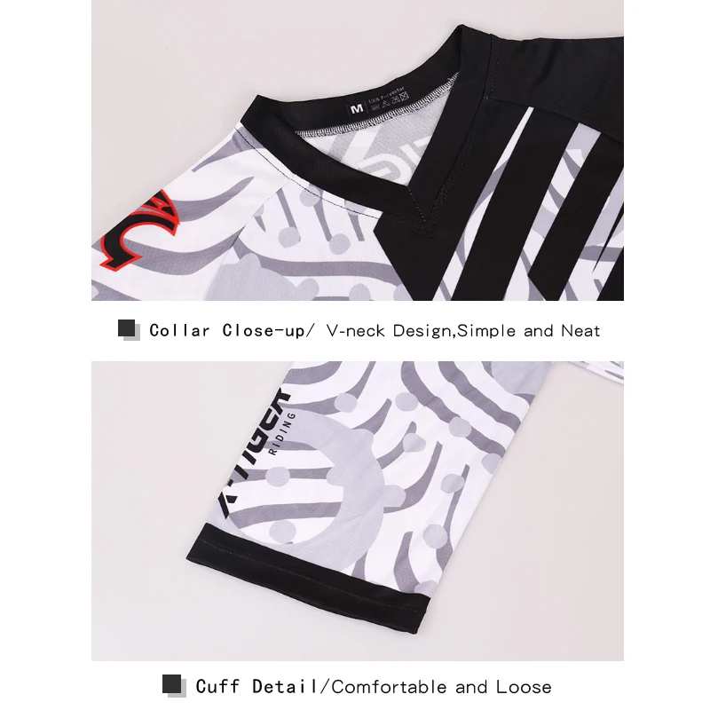X-Tiger Anti-sweat Medium Sleeve Breathable Jersey Bicycle Cycling Clothes Summer Quick-Dry Downhill Racing Bike DH Shirt | Спорт и