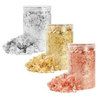 10 г, золотые хлопья для ногтей из смолы, искусство, изготовление ювелирных изделий, роспись, ремесла, золотые хлопья с листьями, роза, золотой и серебряный цвета