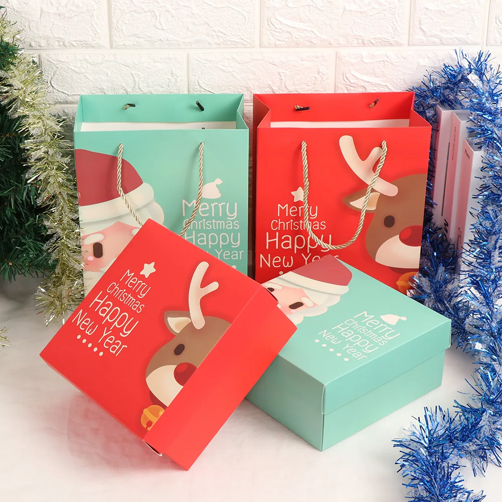 1 шт. креативные рождественские бумажные пакеты для конфет или коробки с рисунком
