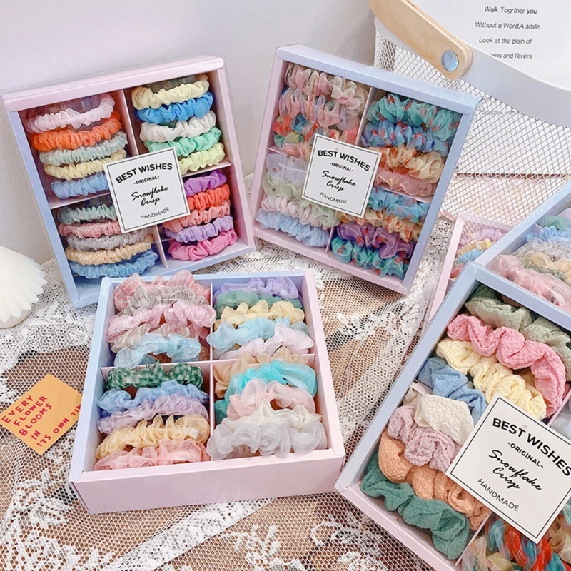 

Женская шифоновая резинка для волос, 1 комплект