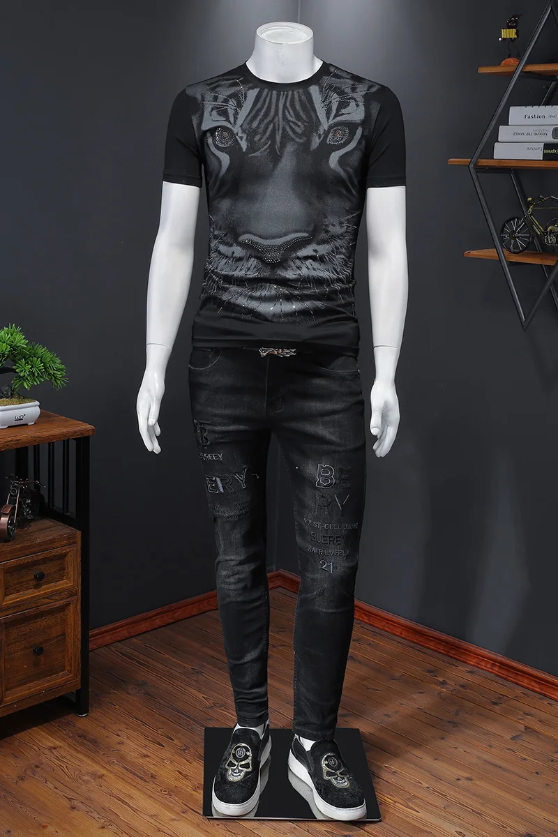 

Leopard Print 3D T Shirt Men Short Sleeve Funny T Shirts Tops Casual Streetwear Male Clothing 2021 Summer O-neck Tops Tees