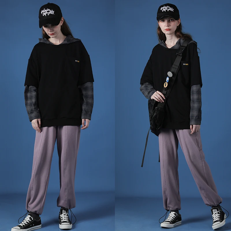 

Leisure Spring Hoodie Hood Tracksuit Adult Korean Free Shipping Clothes Long Sleeve Sudaderas Mujer Women Clothing Winter EA6NWY