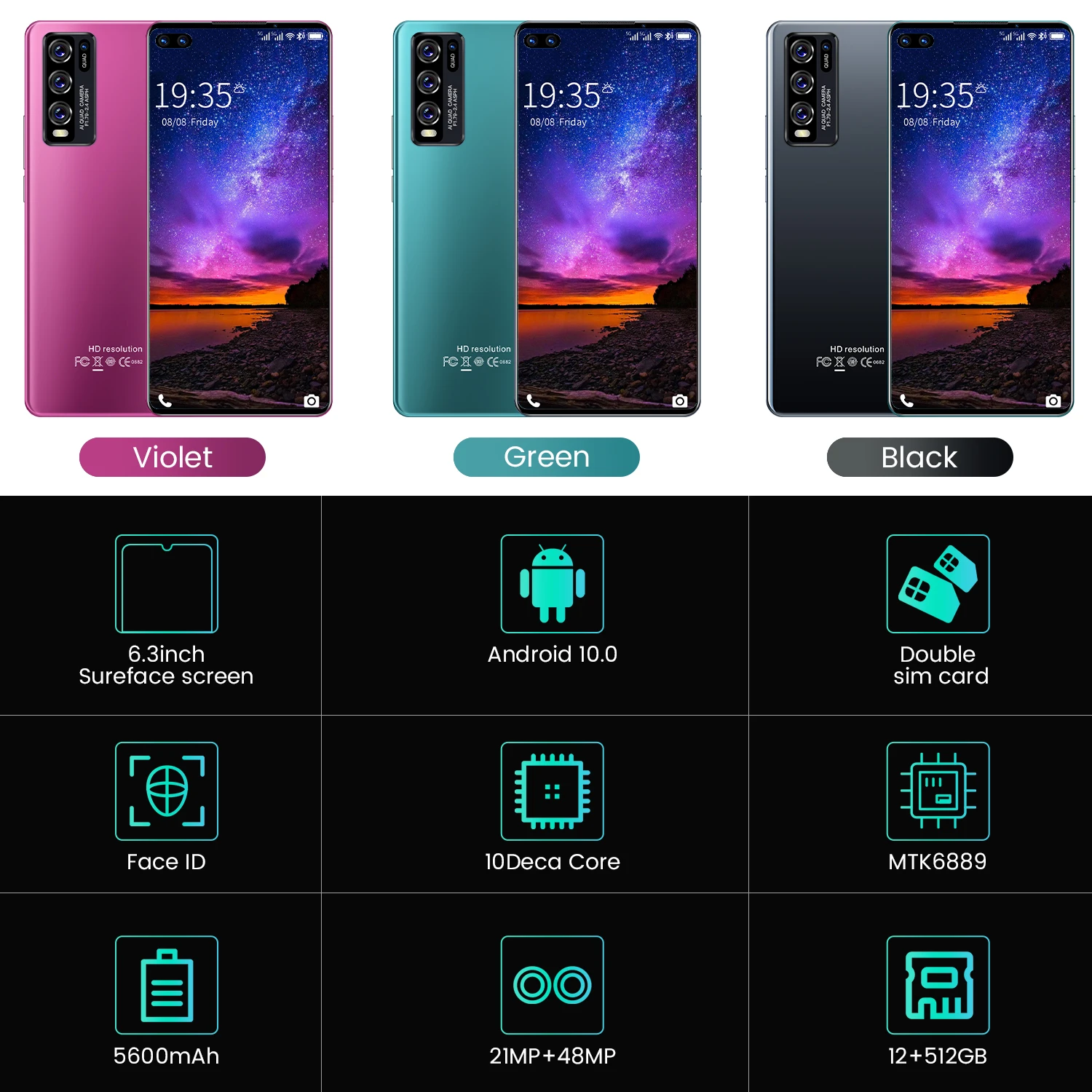 

Y60 Pro 6- , MTK6889, 12 , 2021 , 512 , 48