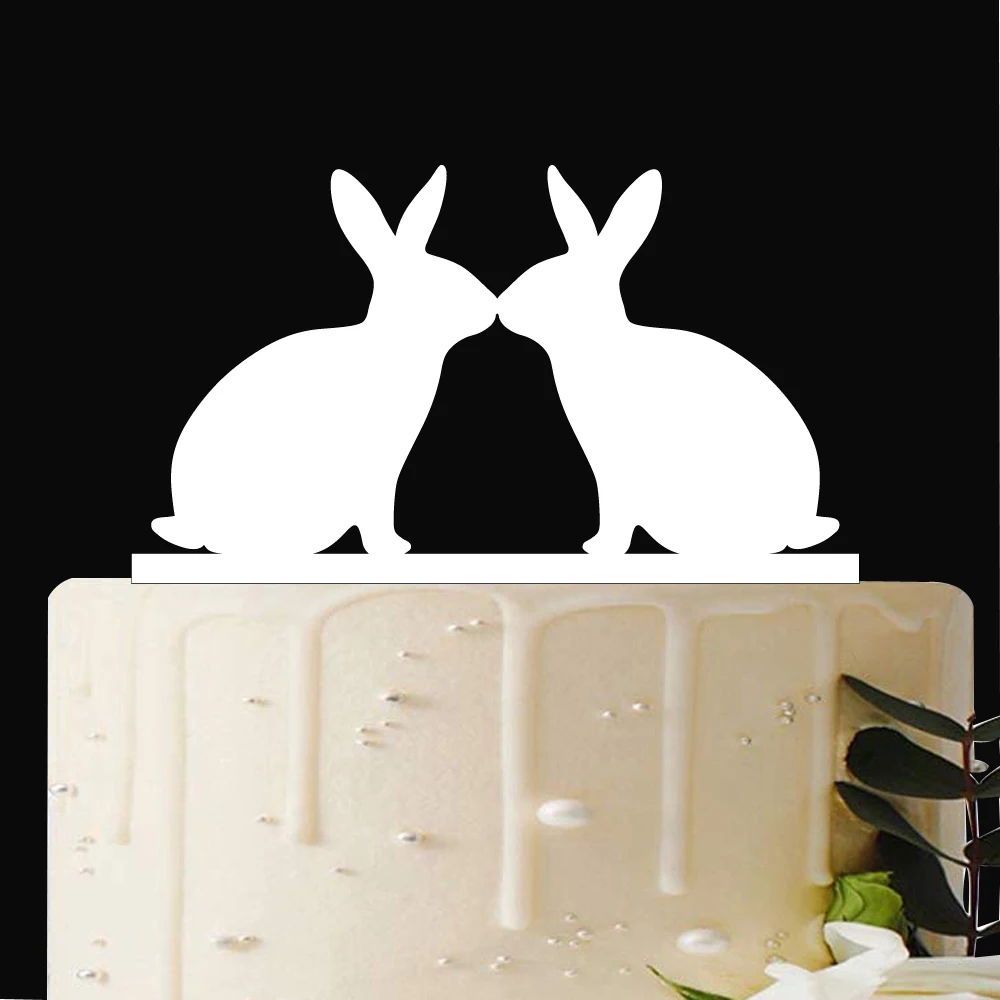 

Кролик Топпер для торта «С Днем Рождения», кролик свадебный торт Топпер, день рождения милые кролики торт Топпер Декор поставки