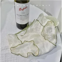 Culotte en dentelle pour femmes, 5 couleurs, Lingerie Sexy, taille basse, culotte en gaze, fille Kawaii, petit chat, respirant, Falbala français, nouvelle collection  (2)