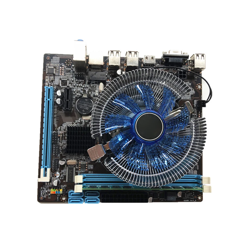 HM55 Desktop Motherboard 1156-Pin Network Card 4G DDR3 Silent CPU Cooling Fan Gaming Computer PC Mainboard