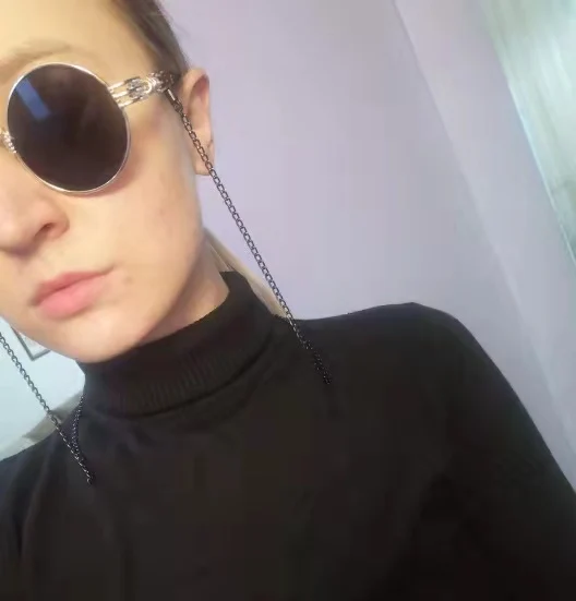 Черные солнцезащитные очки цепочка для очков держатель маски ремешок женщин