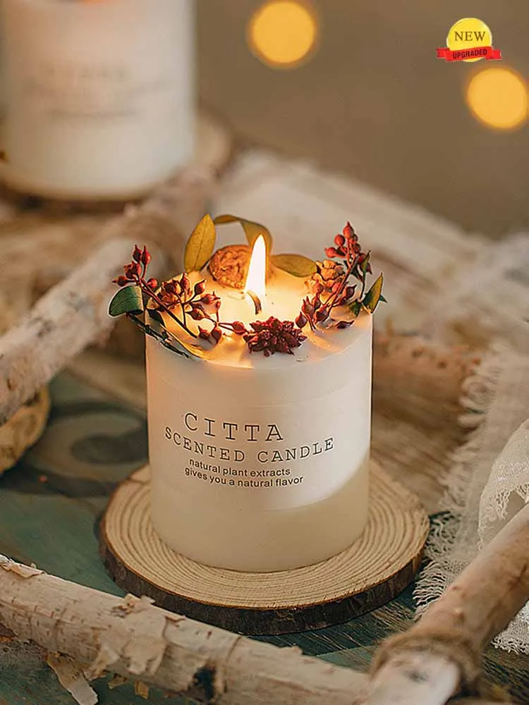 

Рождественские Ароматические свечи, креативные романтические ароматерапевтические свечи из соевого воска, свадебное украшение для дома, п...