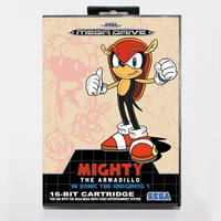 sonic mighty 16bit md game card for sega mega drive genesis with retail box