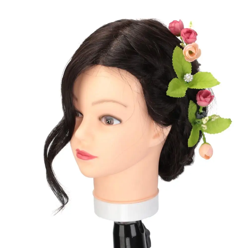 14'' 100% Real Human Hair Training Mannequin Head For Practicing Professional Salon Hairdressing Styling Wig Doll + Stand | Дом и сад