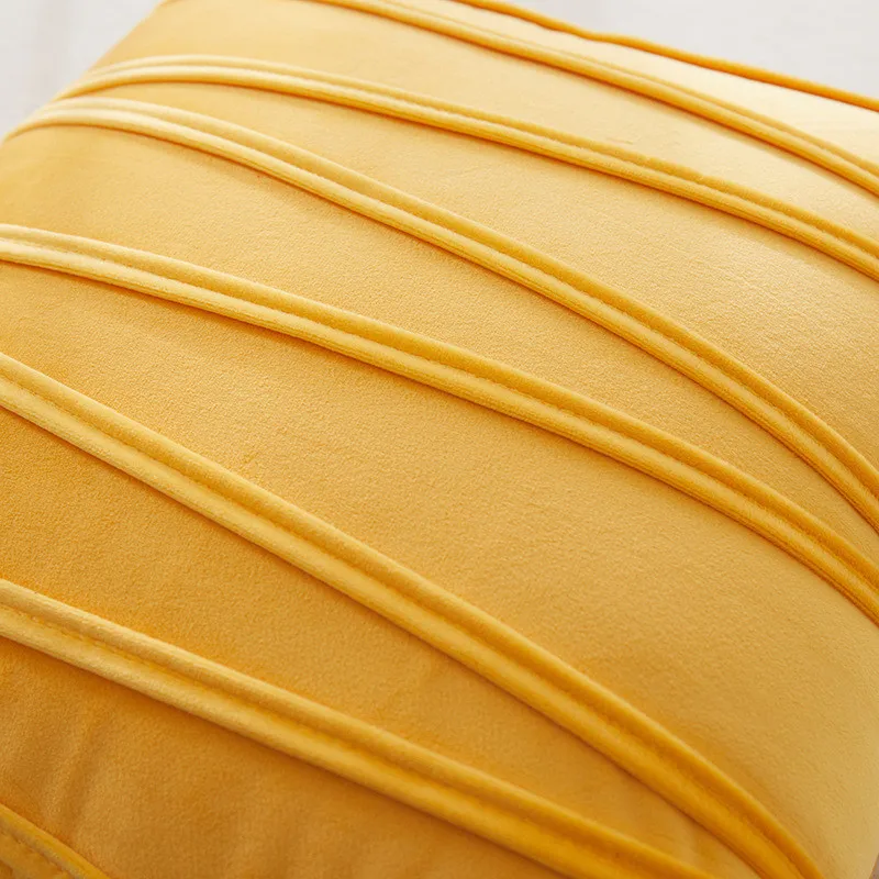 Однотонный Бархатный Чехол для подушки с геометрической линией талии домашний