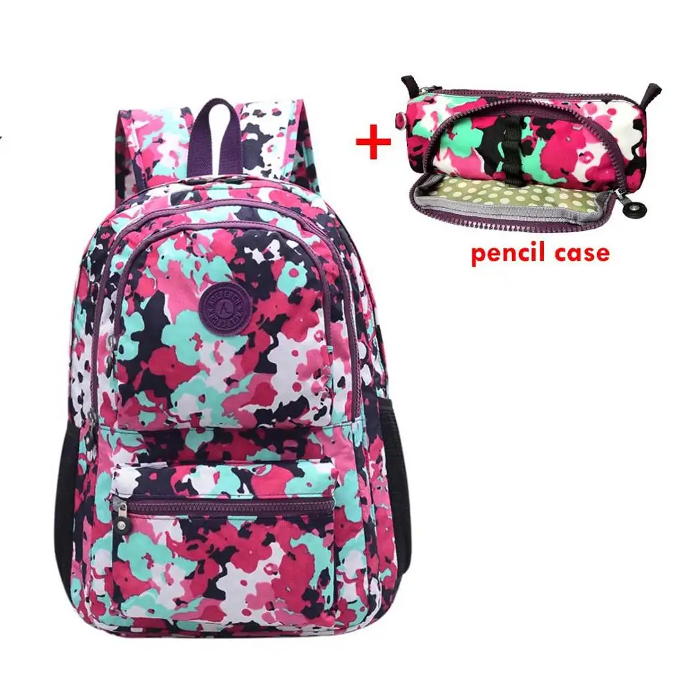 2 pieces Clouds ACEPERCH Повседневный школьный рюкзак Bolsa для девочек-подростков водонепроницаемый нейлоновый ноутбук Mochila Escolar с брелком - Цвет: 2 pieces Clouds