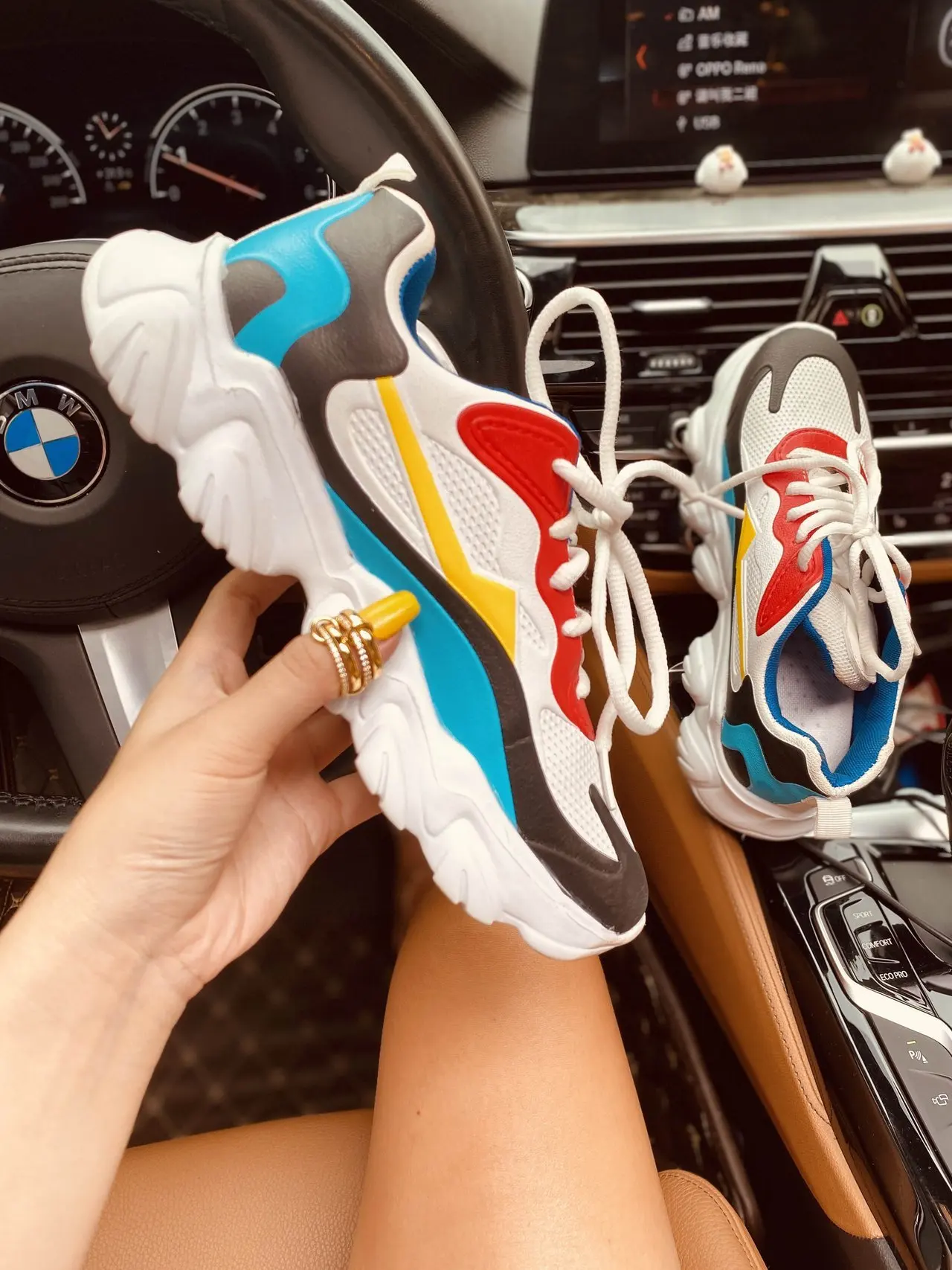 

Ins Trend Women Sport Sneaker Platform Mesh Wedge Heel Height Increasing Light Weight Multi Lace Up Running Shoes Ladies Female