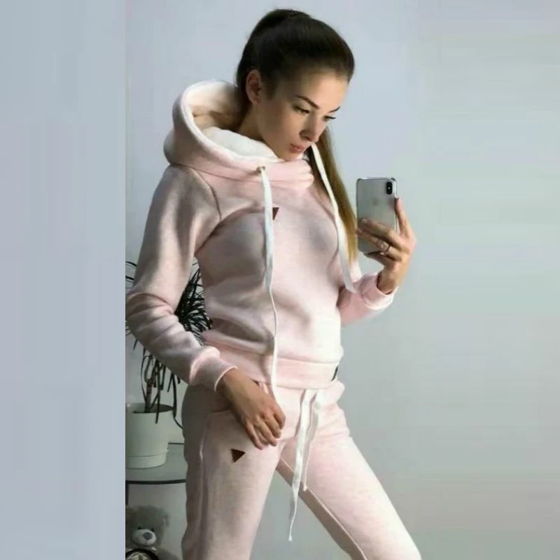 Женский спортивный костюм из двух предметов толстовка с длинным рукавом и штаны
