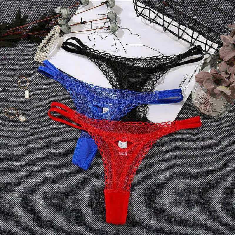 3 шт./лот комплект кружевных трусиков с дырочками для женщин модные женские