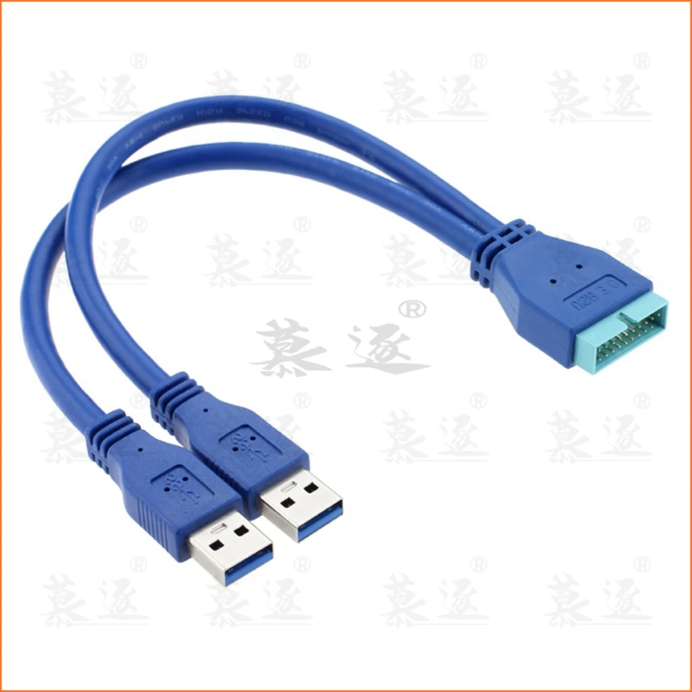 Двойной 2-Контактный USB 3 0 A (штекер) для материнской платы 20-контактный
