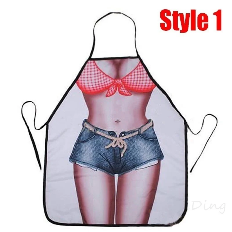 style 1 Сексуальный Забавный флирт Кухонный Фартук платье водонепроницаемый фартук для приготовления пищи - Цвет: style 1