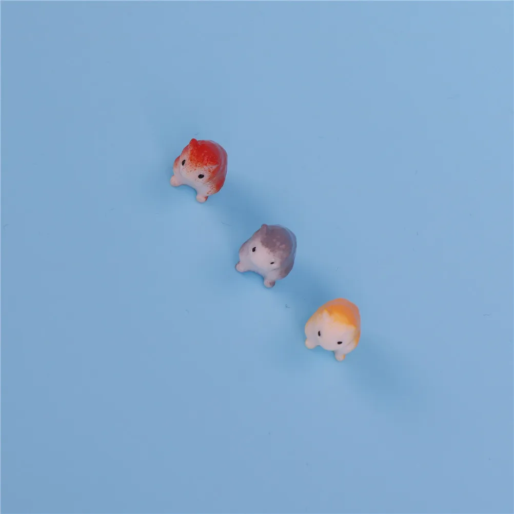 Мини фигурка хомяка 1/2 шт. миниатюрное украшение для сказочной садовой статуи