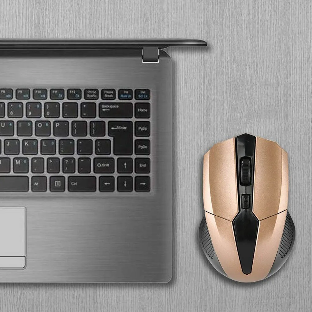 wireless gaming mouse adjustable dpi switch 800 1200 1600dpi 2 4g 6 buttons optical mouse for laptop notebook pc free global shipping