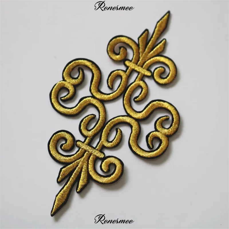 3 шт. Золотая аппликация одежды обувь вышивка патч Ткань стикер Железный на