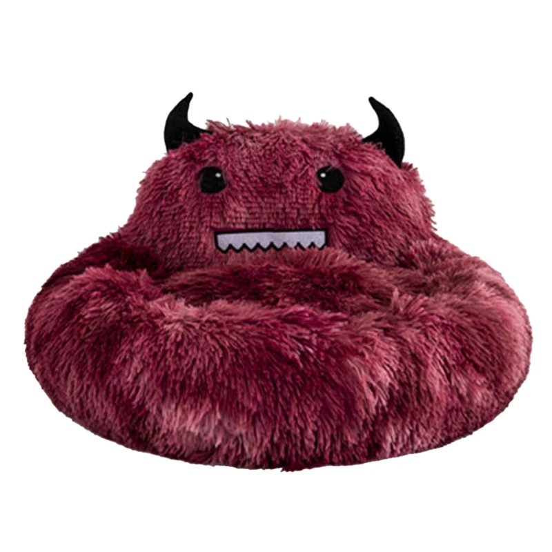 

Plush Monsters Shape Pet Sleeping Bed Warm Winter Cat Nest Mat Washable Kennel