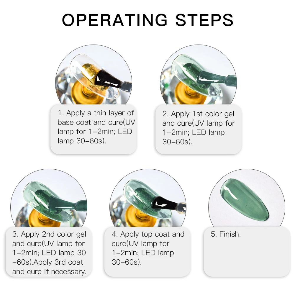 

Jelly Glass Gel Nail Polish Translucent Nail Gel Varnish Set Semi Permanent Soak Off UV LED Gel Varnish Nail Art Nail Polish