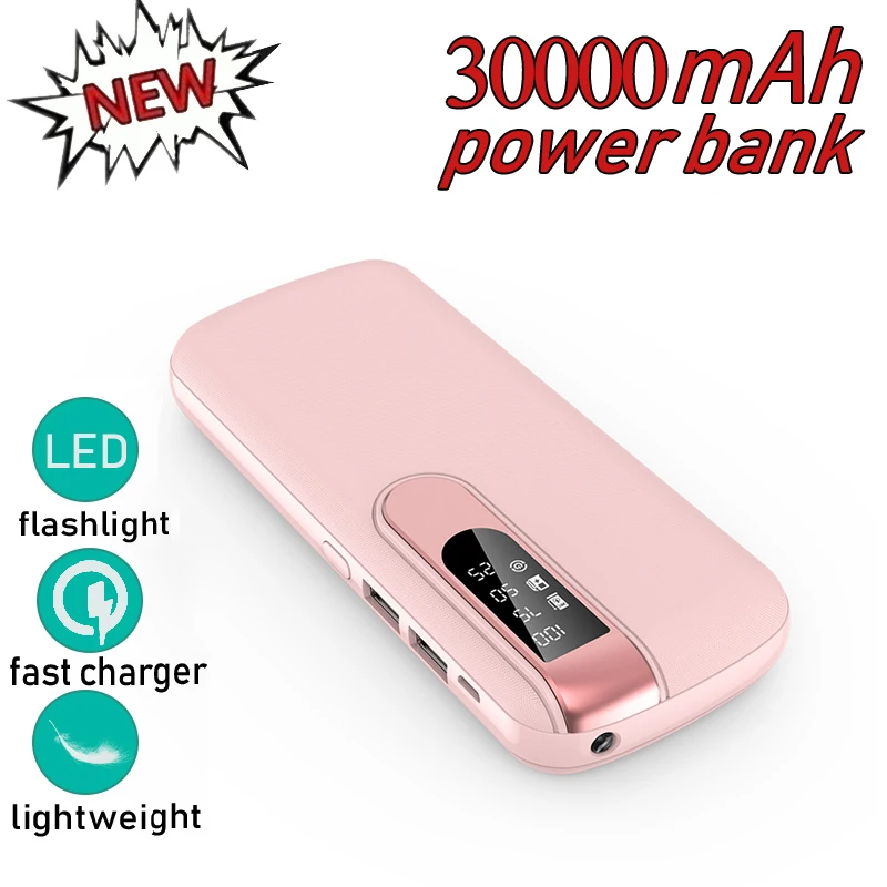 30000 мА/ч большой емкости мобильный внешний двойной USB подходит для наружной