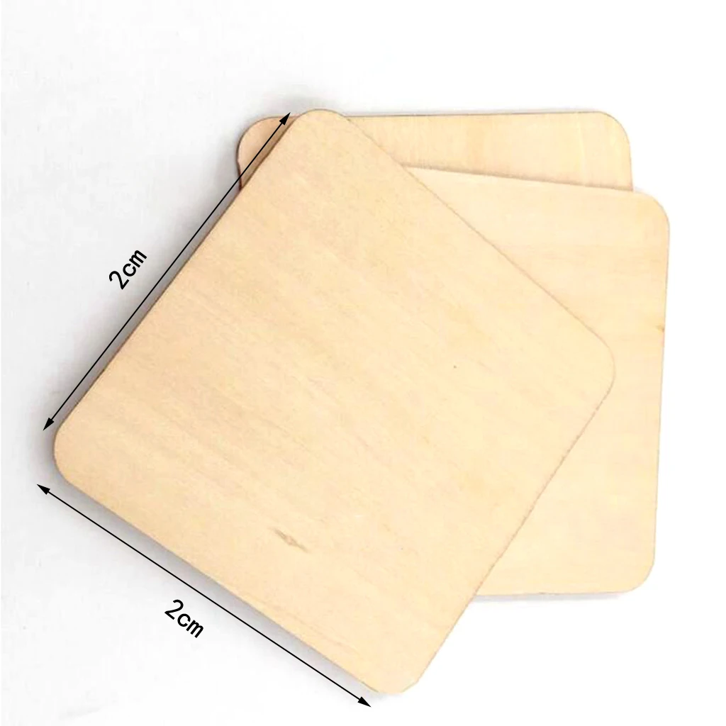 

Set of 100 Blank Log Wooden Pieces Wood Chip Cutouts Cut Supplies 2cm