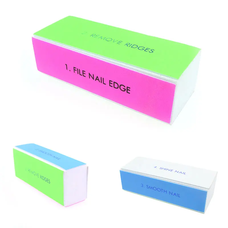 6 шт./лот набор кистей для чистки ногтей Belen розовая Песочная пилка 4 полосная